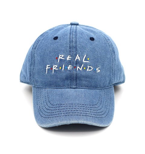 Light Blue Denim Fabric Embroidery Soft Baseball Cap