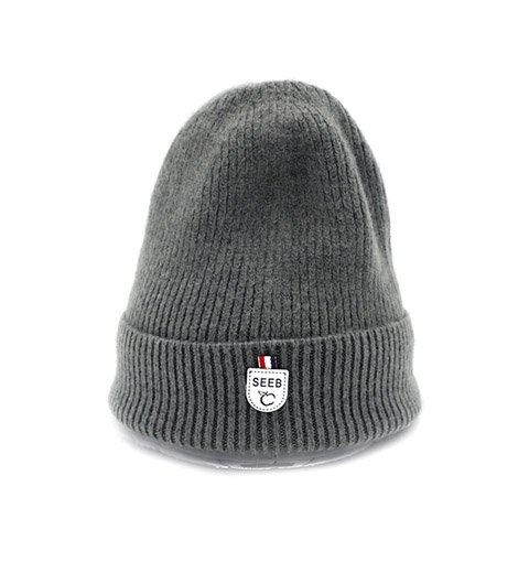 SEEB Label Knitted Hat with Warm Inner Lining